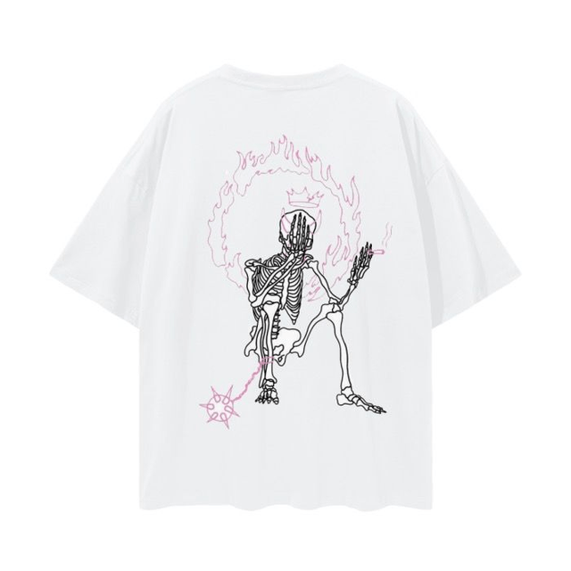 Smoking skeleton - T'shirt Oversize